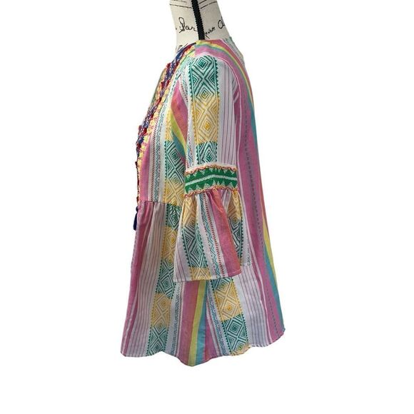 Antropologie Verb Vanessa Embroidered Multi color Boho Tunic Blouse, XS - Picture 5 of 15